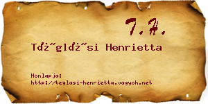 Téglási Henrietta névjegykártya